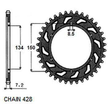 SUNSTAR SUNR1-2622-48 Chain Sprocket