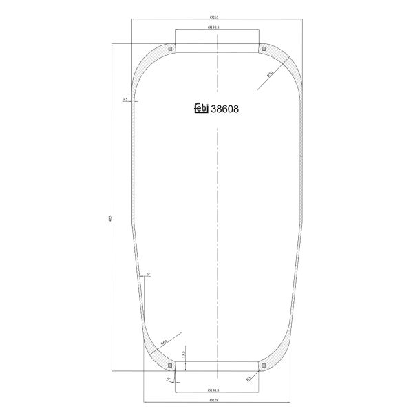 FEBI FE38608 Air Suspension Bellow