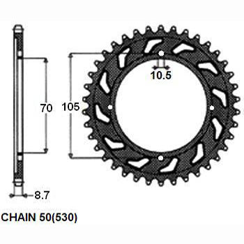 SUNSTAR SUNR1-5175-38 Chain Sprocket