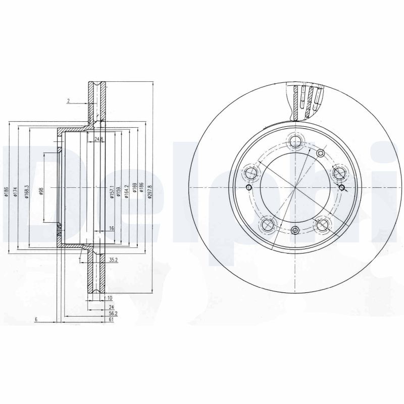 DELPHI BG3409 Brake Disc .