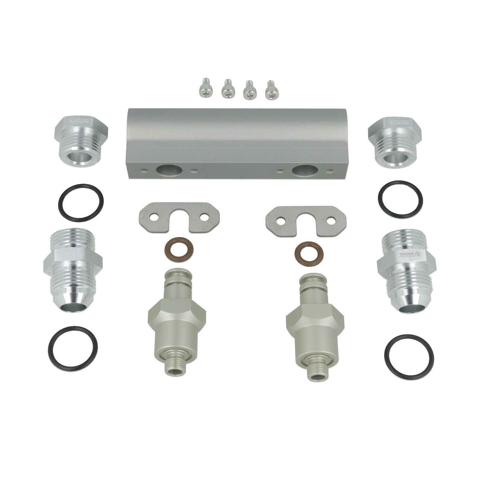 Turbozentrum 289234 fuel log 4-port collector kit for 2x WALBRO GSL392 fuel pumps
