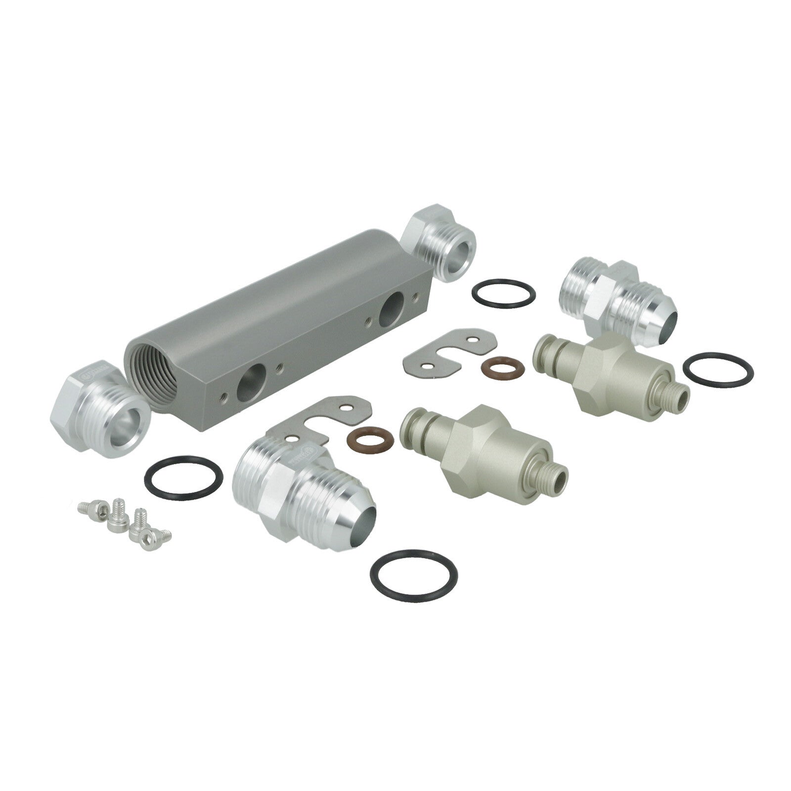 Turbozentrum 289234 fuel log 4-port collector kit for 2x WALBRO GSL392 fuel pumps