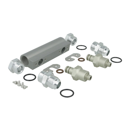 Turbozentrum 289234 fuel log 4-port collector kit for 2x WALBRO GSL392 fuel pumps