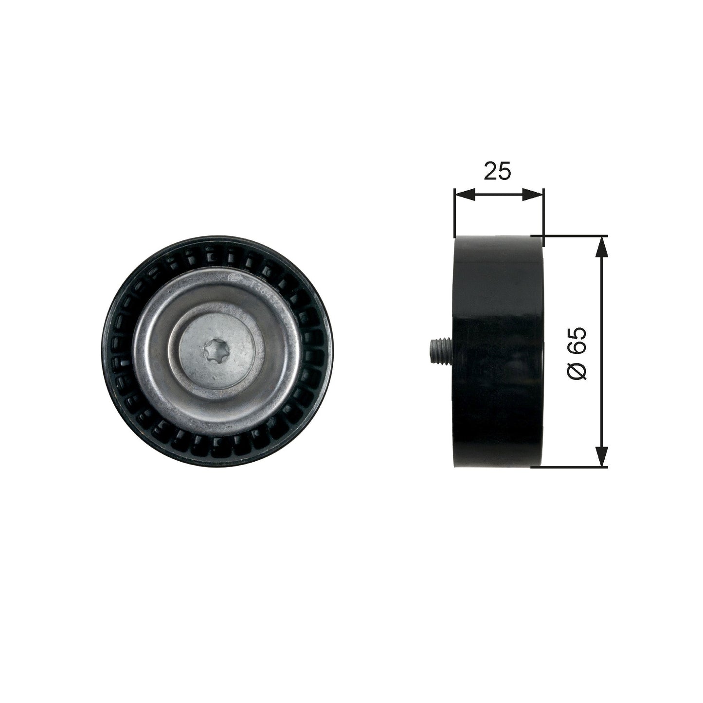 GATES GATT36432 V-Ribbed Belt Deflection/Guide Pulley
