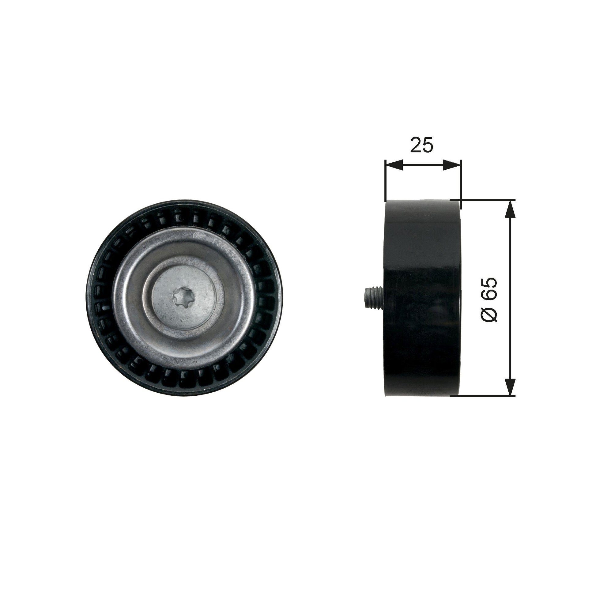 GATES GATT36432 V-Ribbed Belt Deflection/Guide Pulley