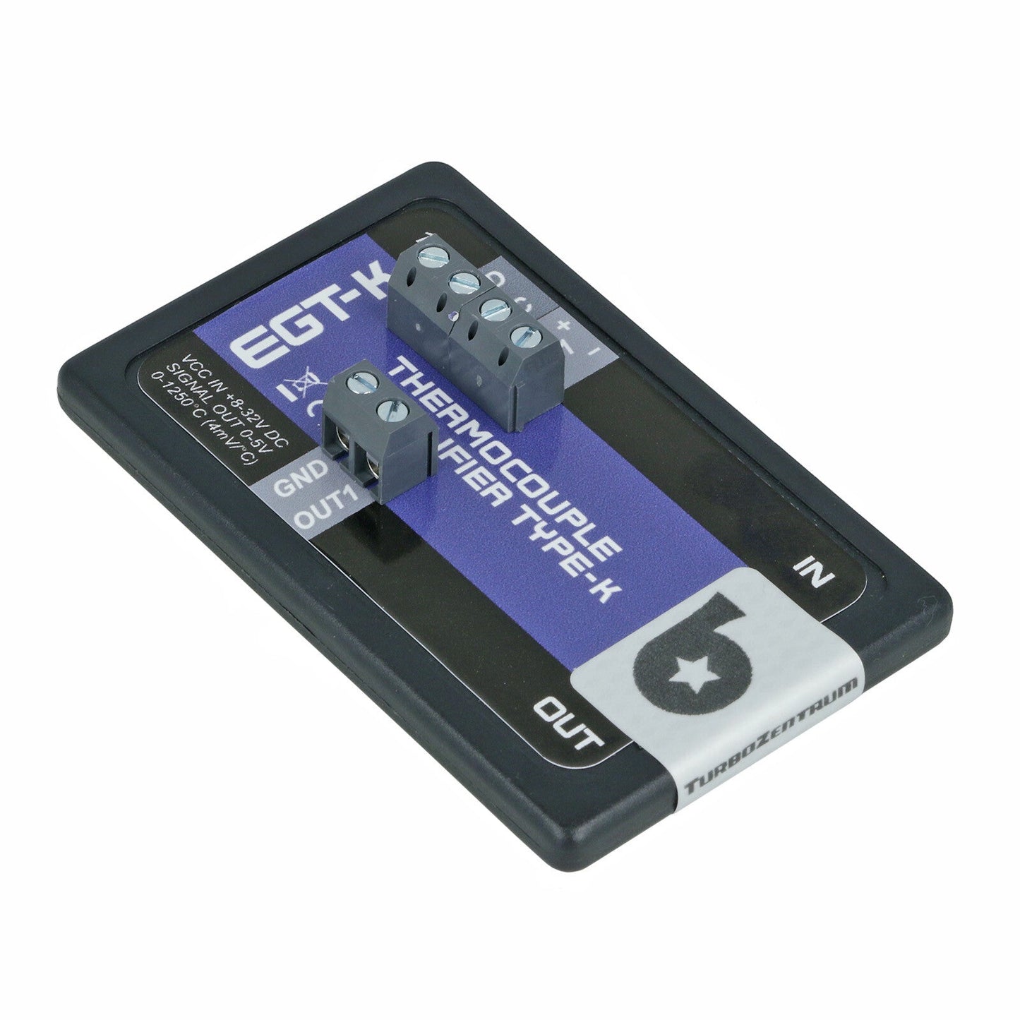 Turbozentrum 118616 EGT-K Thermocouple Amplifier / Controller 0-5V (Type-K) - 1 Channel