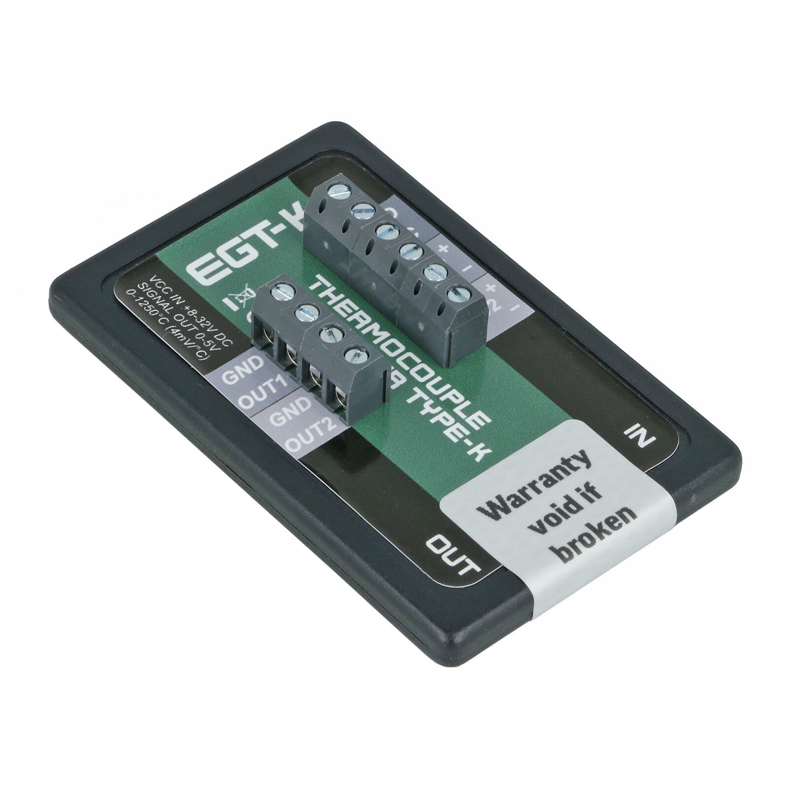 Turbozentrum 118617 EGT-K Thermocouple Amplifier / Controller 0-5V (Type-K) - 2 Channel