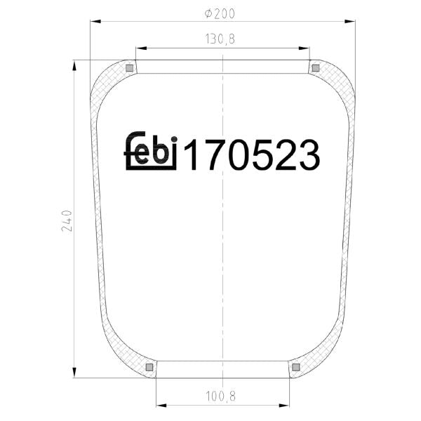 FEBI FE170523 Air Suspension Bellow
