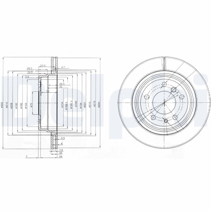 DELPHI BG3214 Brake Disc .