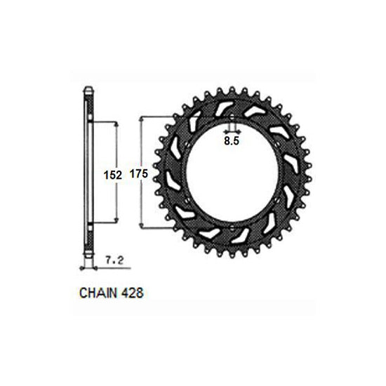 SUNSTAR SUNR1-2682-57 Chain Sprocket