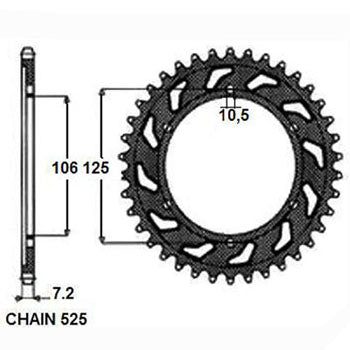 SUNSTAR SUNR1-4448-47 Chain Sprocket