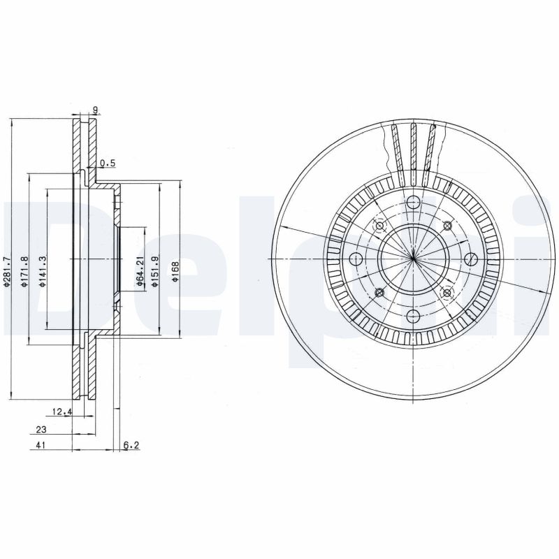 DELPHI BG2815 Brake Disc .