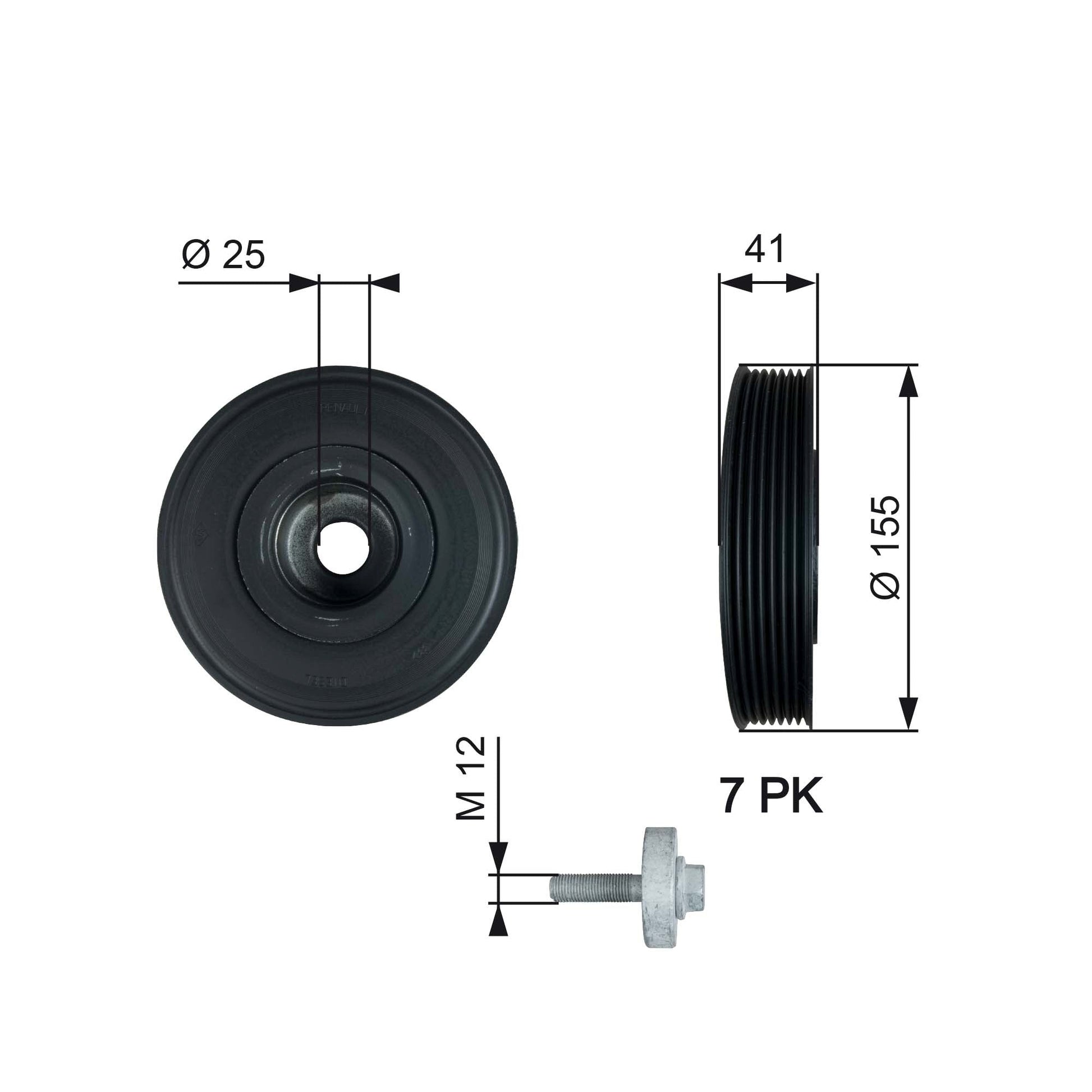 GATES GATTVD1017A Crankshaft Belt Pulley