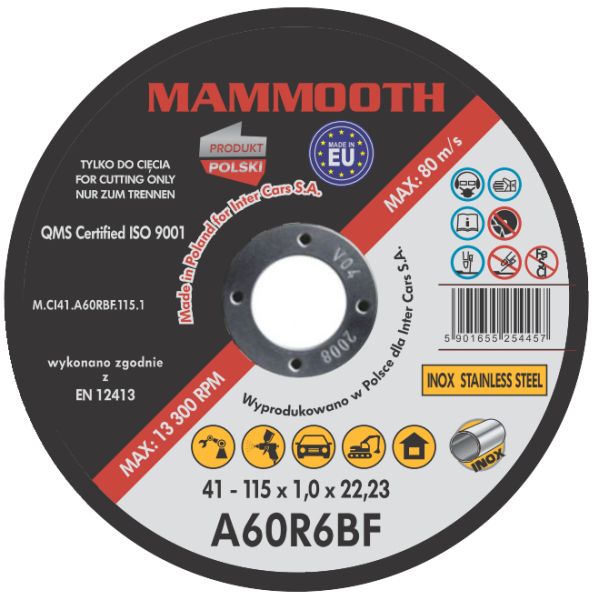 MAMMOOTH MCI41A60RBF1151B Multi-Grinder Mounting Plate