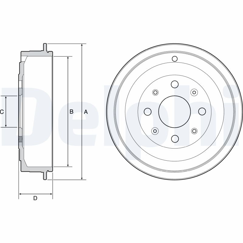 DELPHI BF502 Brake Drum