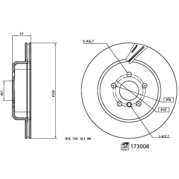 FEBI BILSTEIN FE173008 Brake Disc