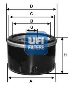 UFI 23.545.00 Oil Filter