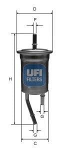 UFI 31.828.00 Fuel Filter For Kia Rio