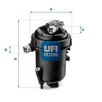 UFI 55.144.00 Fuel Filter For Fiat Sedici (Fy)