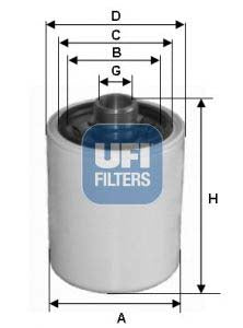 UFI 80.029.00 Hydraulic Filter, Steering System