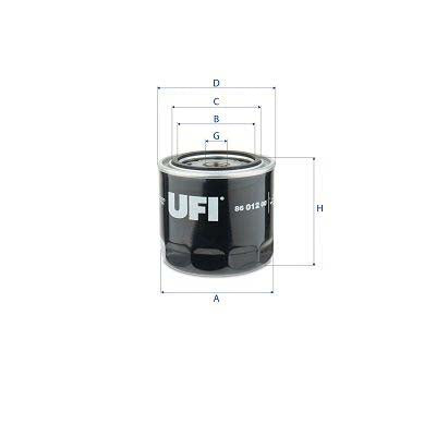 UFI 86.012.00 Filter, Operating Hydraulics