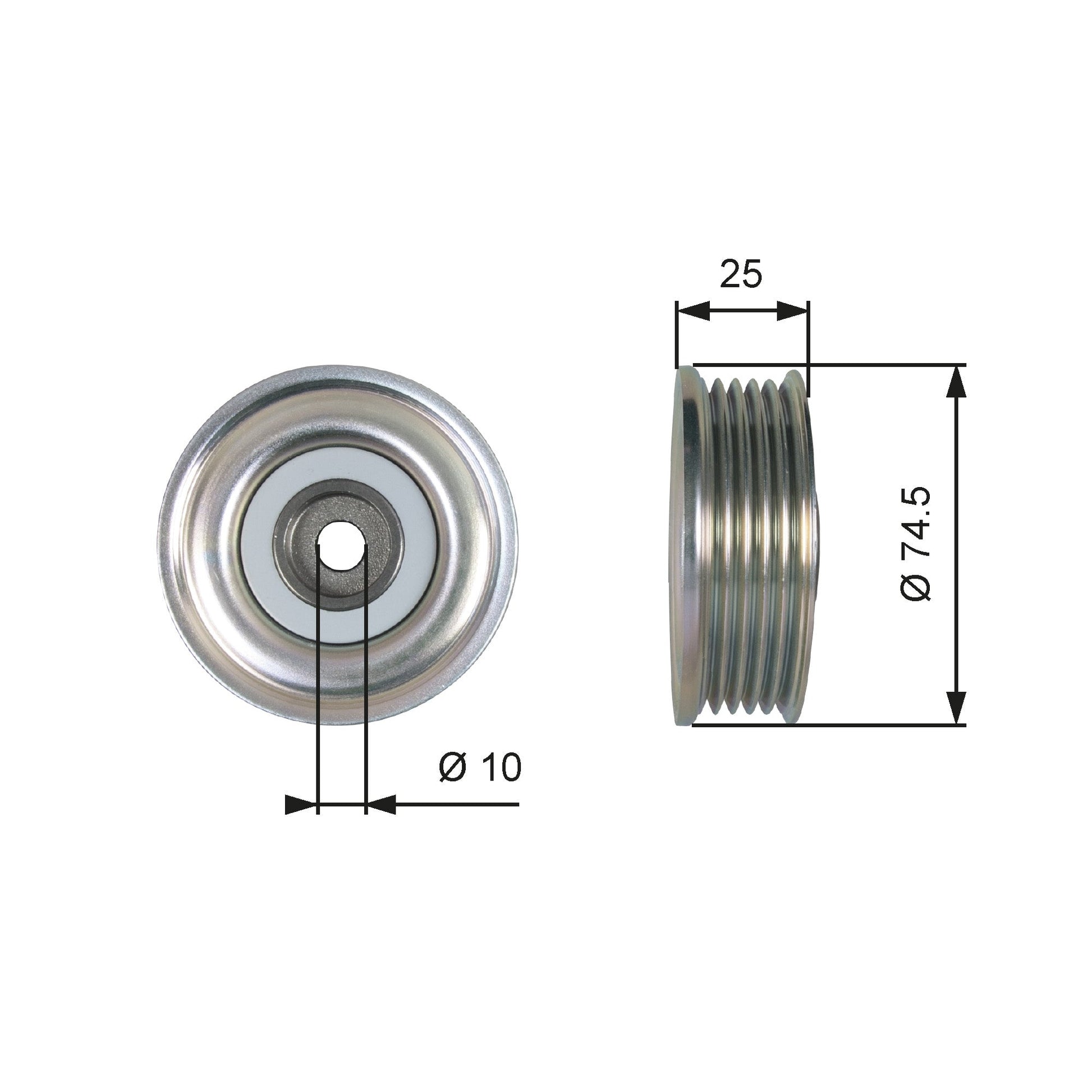 GATES GATT39285 V-Ribbed Belt Tensioner Pulley