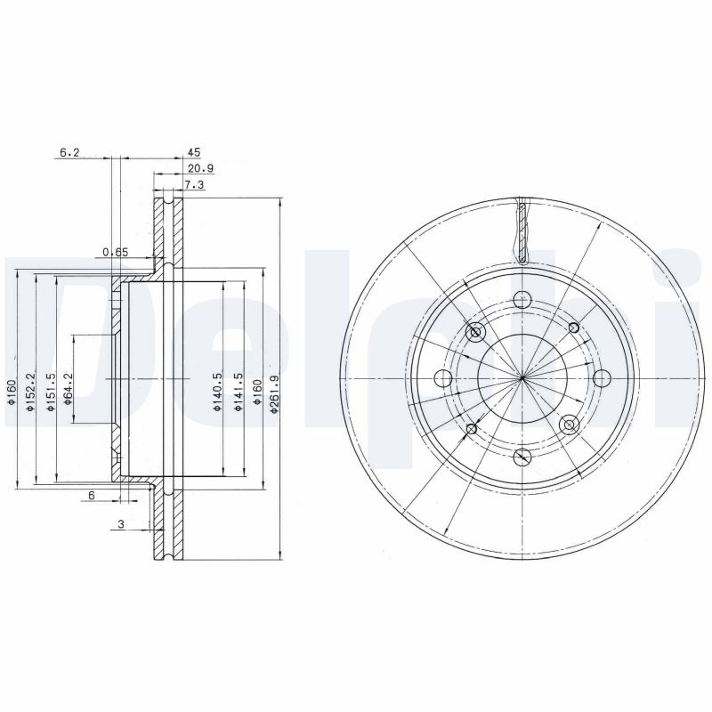 DELPHI BG2336 Brake Disc .