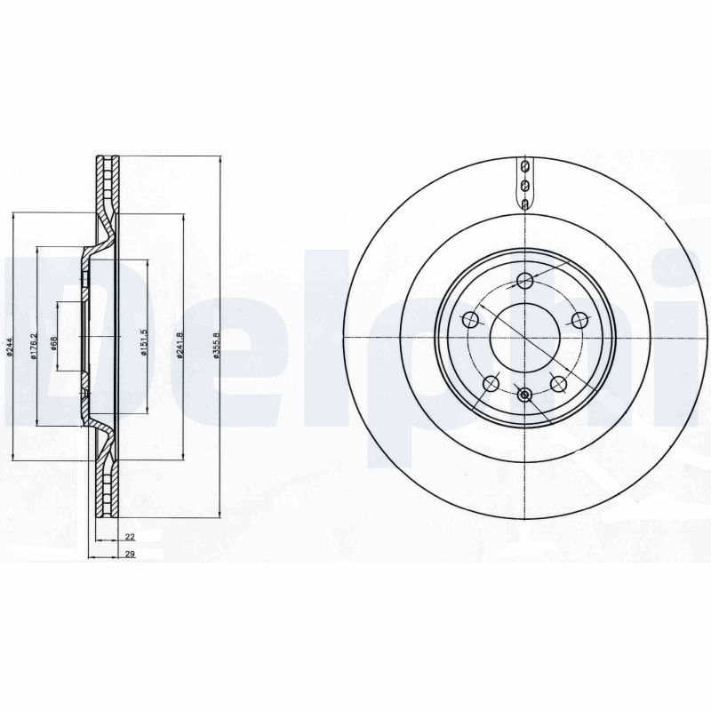 DELPHI BG4387C Brake Disc .