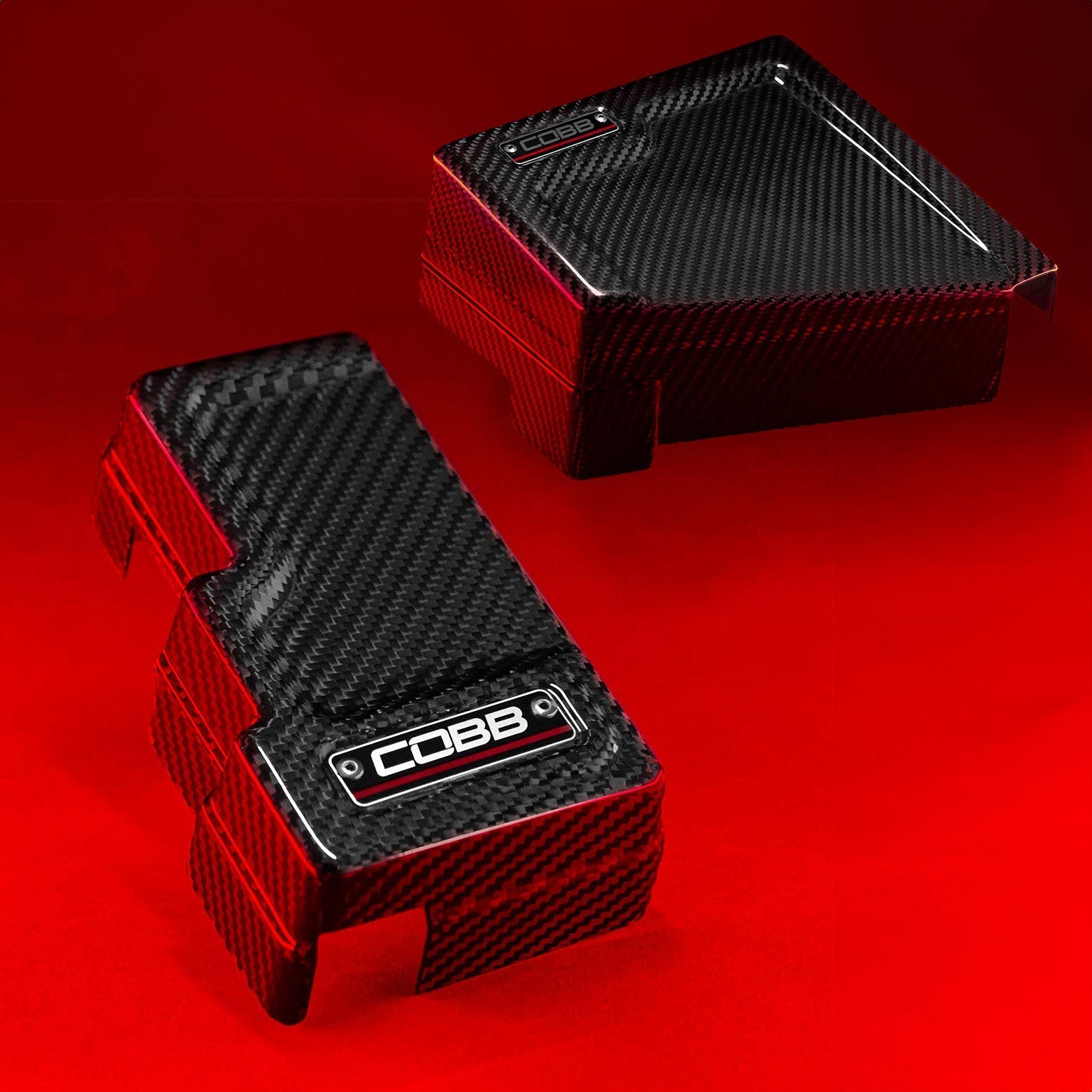 COBB 846665-KIT FUSE COVER KIT CARBON FIBER REDLINE FOR SUBARU WRX 2022-