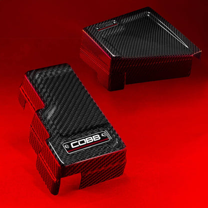 COBB 846665-KIT FUSE COVER KIT CARBON FIBER REDLINE FOR SUBARU WRX 2022-