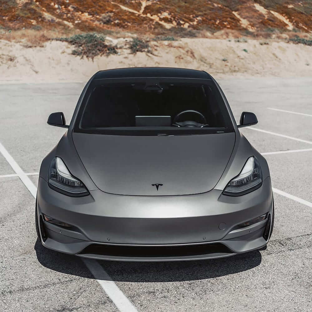 UNPLUGGED PERFORMANCE UP-M3-302-11.1 ASCENSION FRONT FASCIA SYSTEM, NO SENSOR HOLES, UNPAINTED URETHANE FOR TESLA MODEL 3