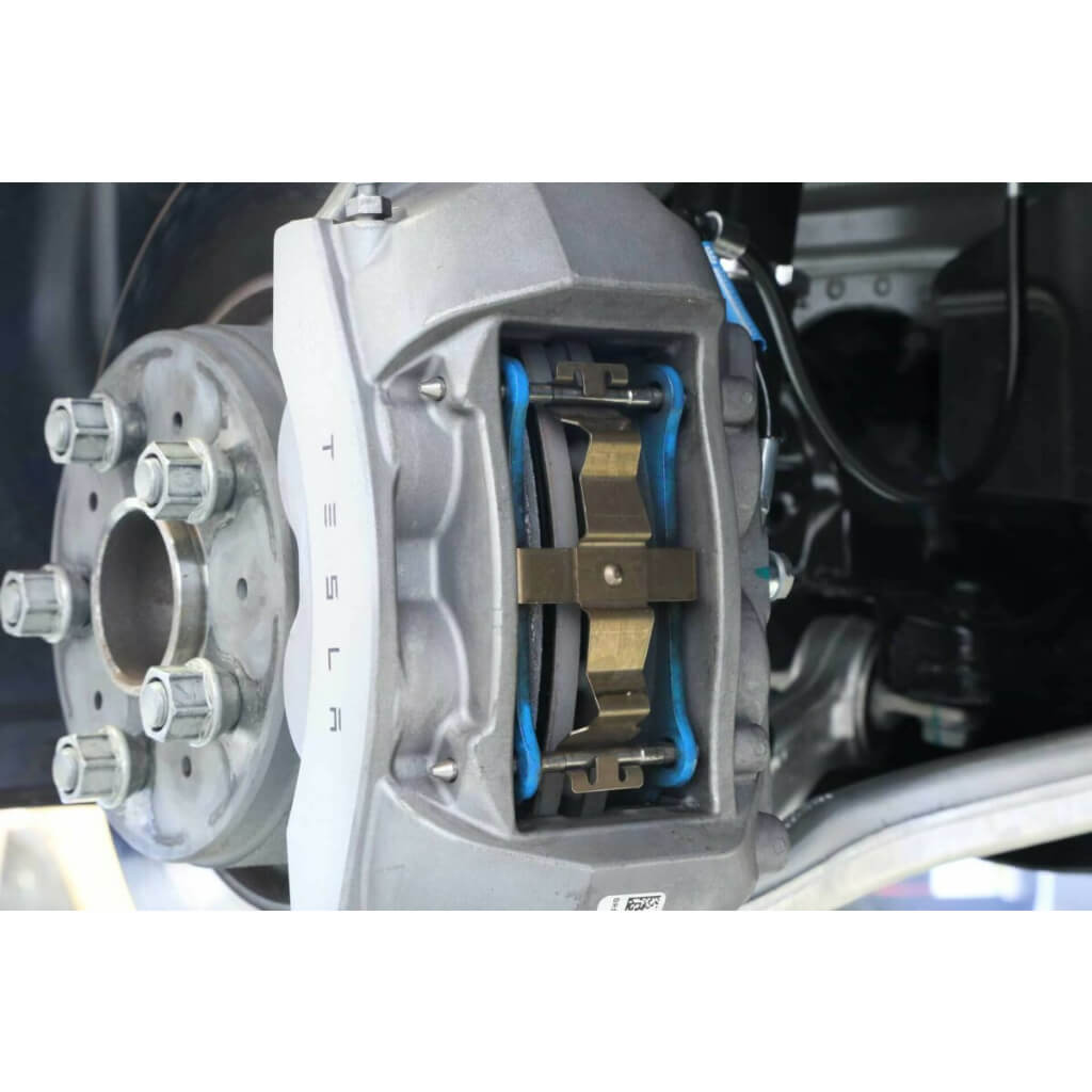 UNPLUGGED PERFORMANCE UP-M3MY-318-2.1 REAR BRAKE PAD SET STREET AND TRACK DAY FOR TESLA MODEL 3 / MODEL Y