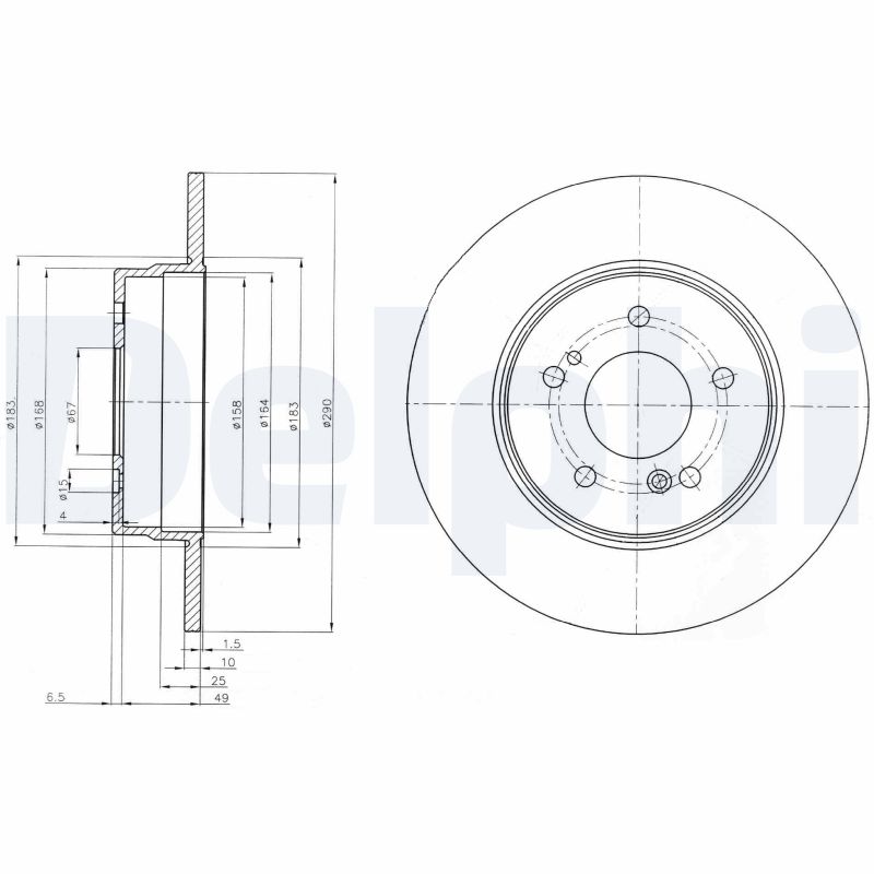DELPHI BG3601 Brake Disc .