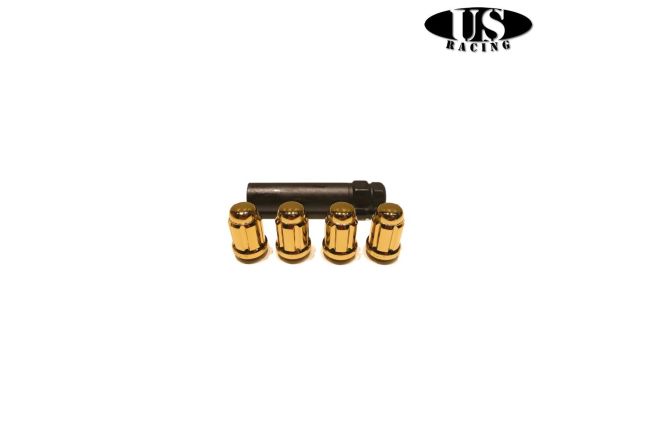 US Racing USR-LN-6STN-G US-Racing OEM Tuner Nut Round Conical Type M12x1.50 Gold (Universal)