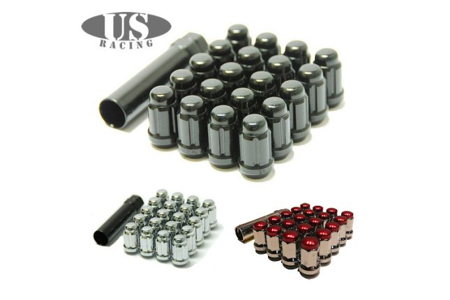 US Racing LN-HEX1.5-S Hexagon Lug Nuts M12x1.50 Silver (Universal)