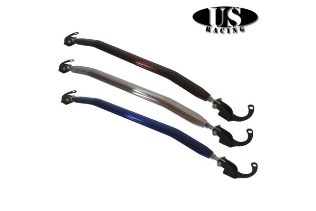 US Racing STR-CV88-FU-B-P US-Racing Strutbrace Front Upper B-Style Polished (Civic 87-01/CRX/Del Sol/Integra)