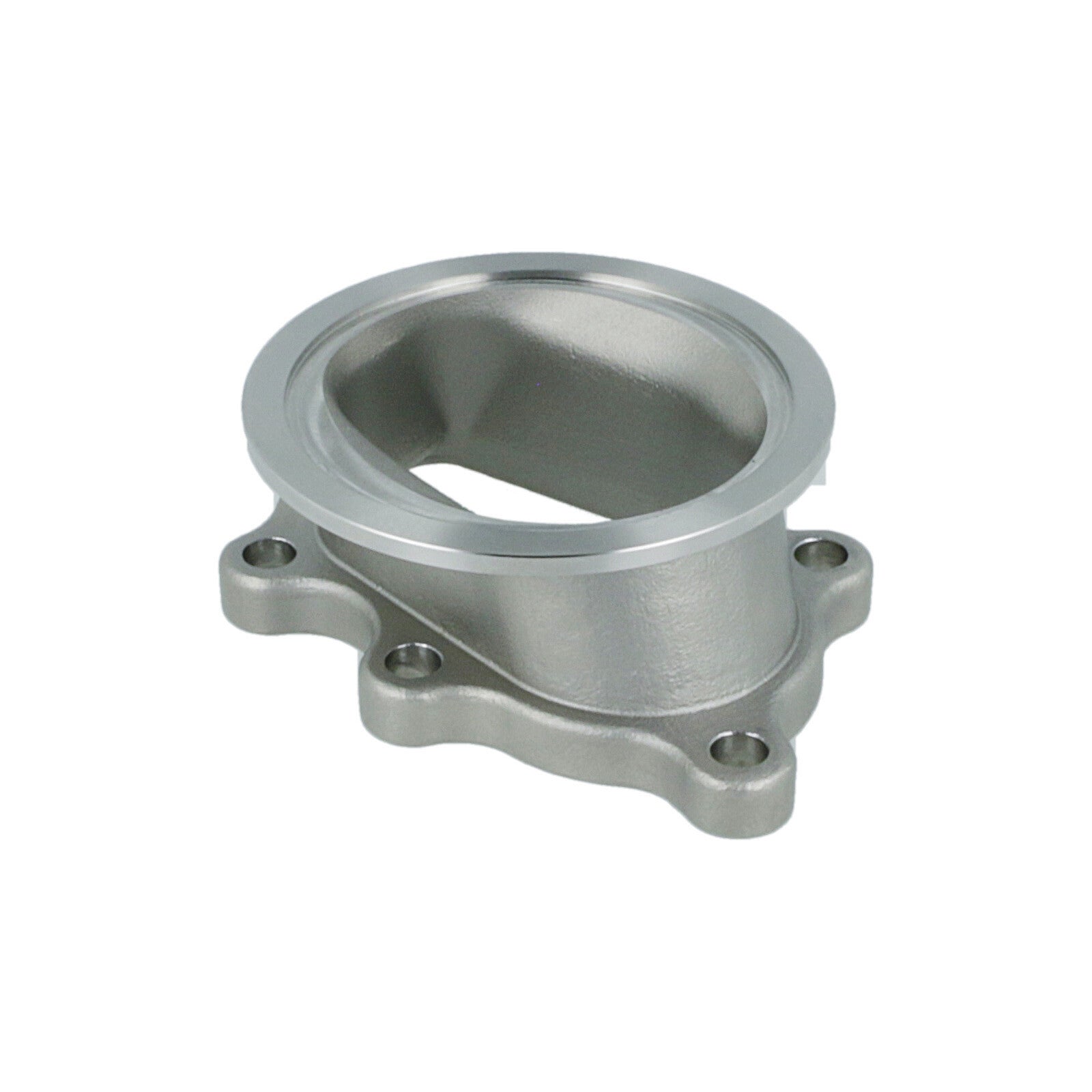 Turbozentrum 228366 Downpipe Adapter - Garrett GT25 / GT28 5-bolt to V-Band 76mm - stainless steel casting