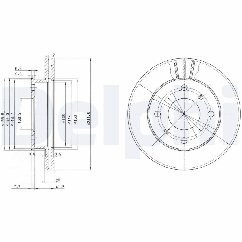 DELPHI BG2632 Brake Disc .