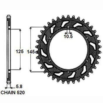 SUNSTAR SUNR1-3541-47 Chain Sprocket
