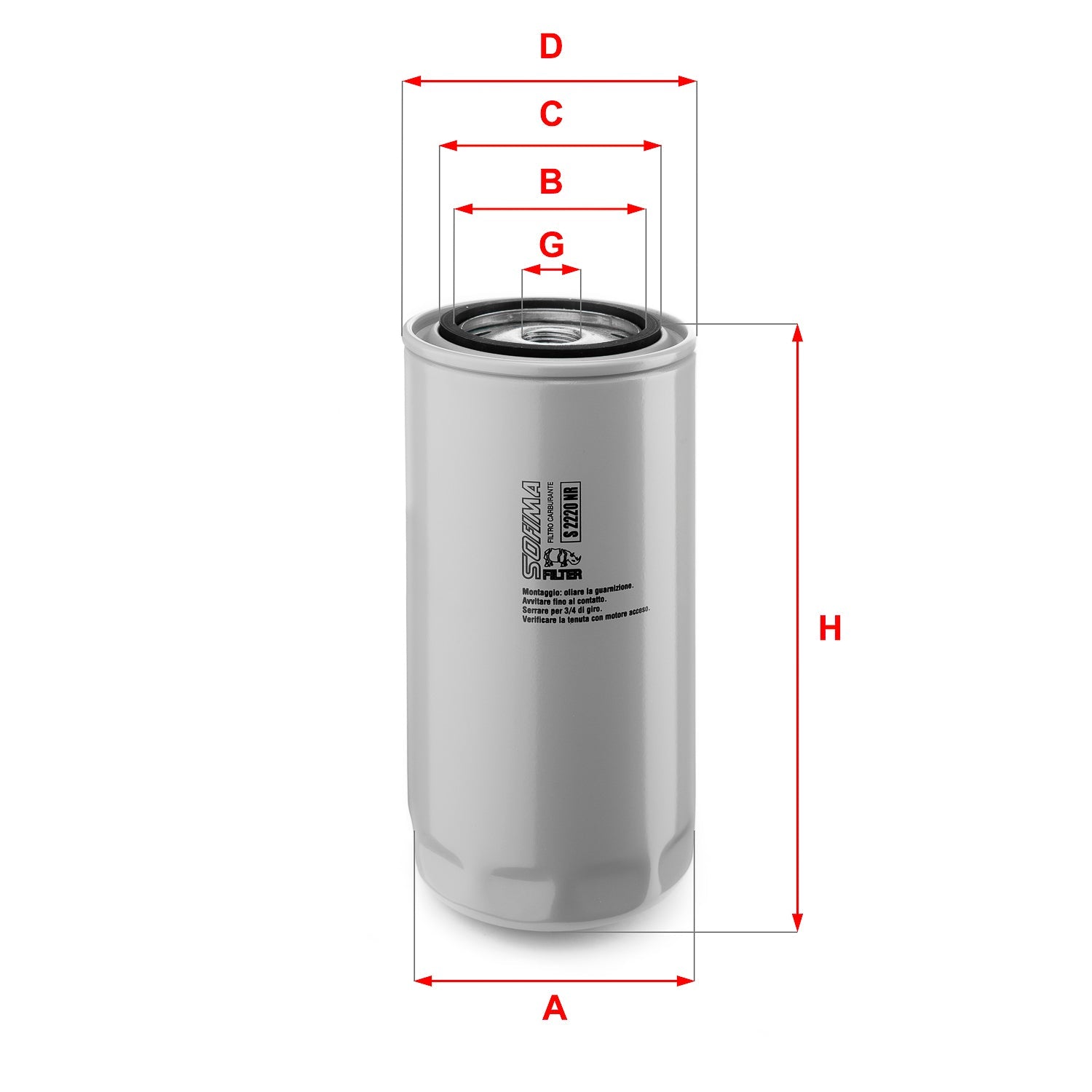 SOFIMA S2220NR Fuel Filter