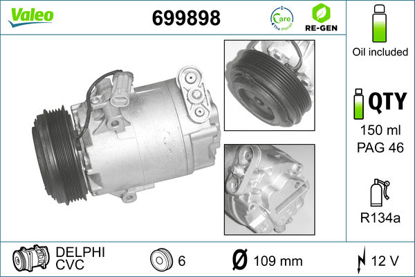 VALEO VAL699898 Air Conditioning Compressor