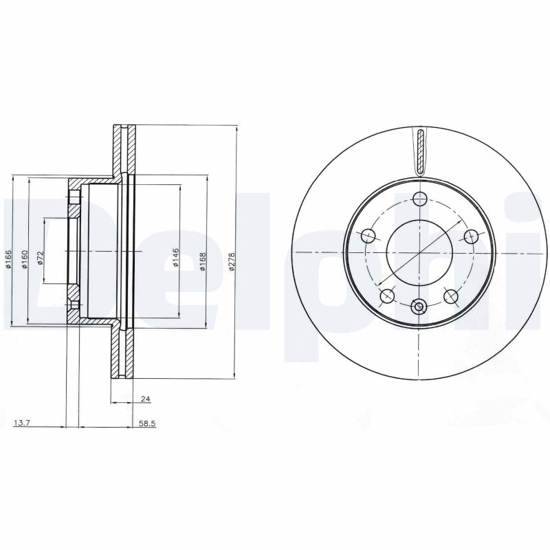DELPHI BG4022 Brake Disc .
