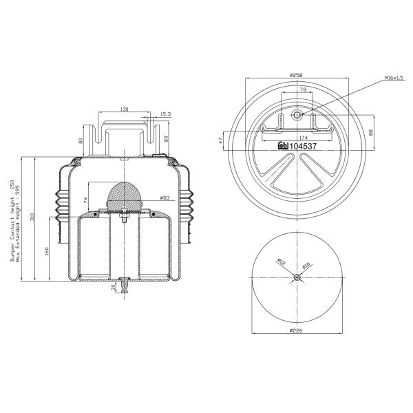 FEBI FE104537 Air Suspension Bellow