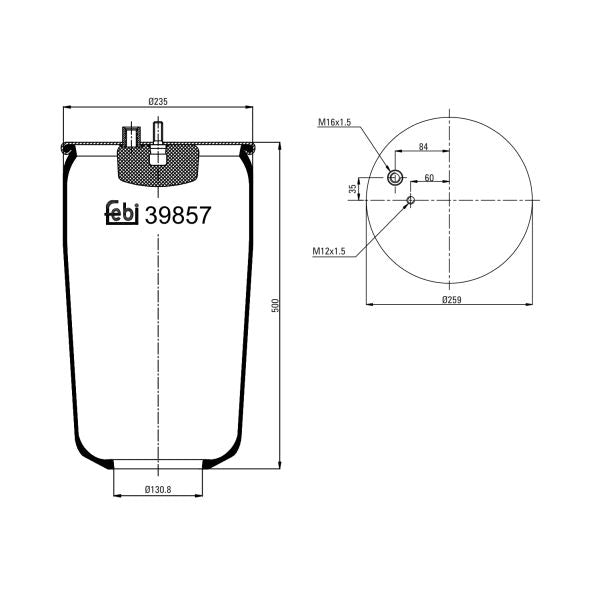 FEBI FE39857 Air Suspension Bellow