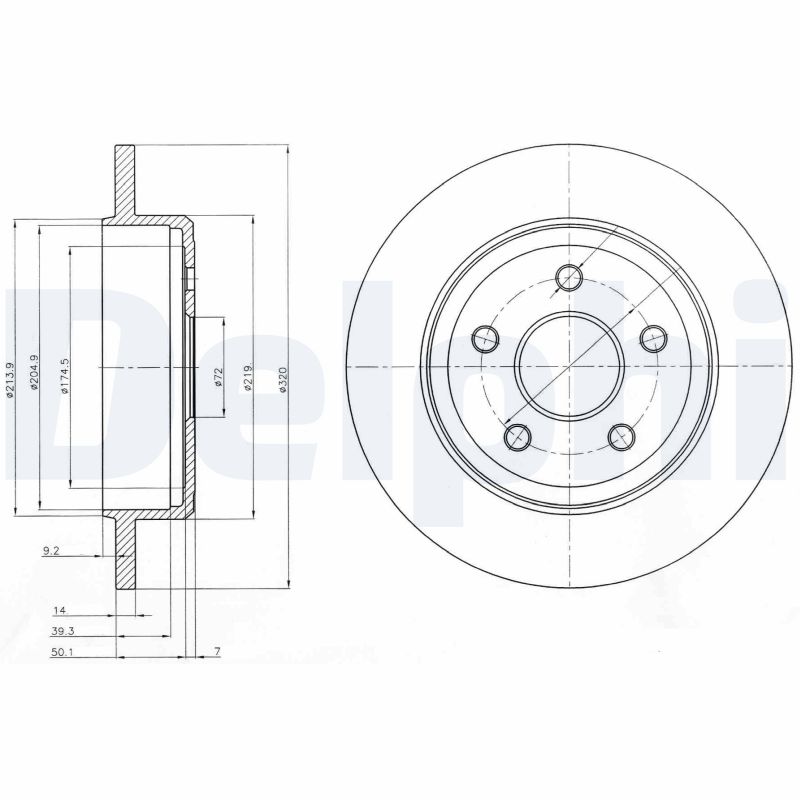 DELPHI BG4160 Brake Disc .