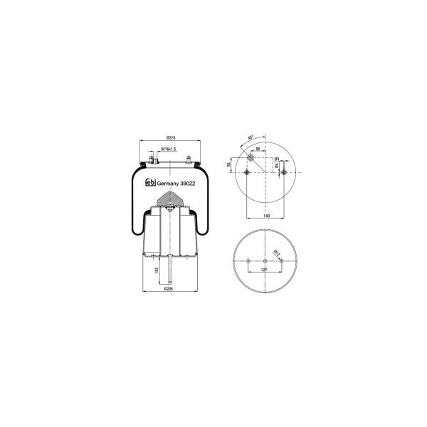 FEBI FE39022 Air Suspension Bellow