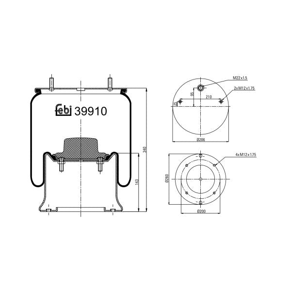 FEBI FE39910 Air Suspension Bellow