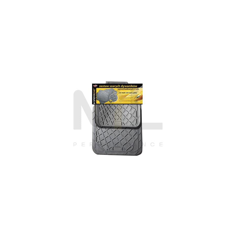 VIRAGE Universal fit 93-012 Floor mat set Elastomer, Front and Rear, Quantity: 4, Grey