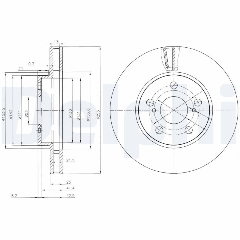 DELPHI BG3850 Brake Disc .