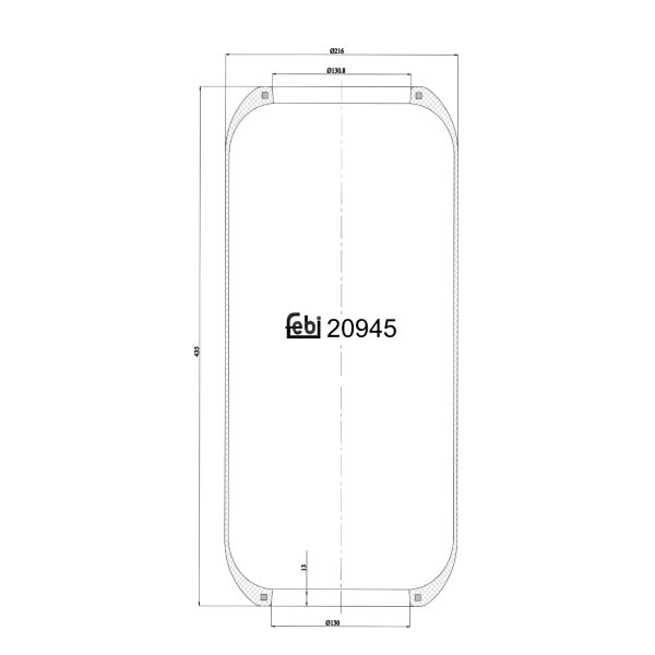 FEBI FE20945 Air Suspension Bellow